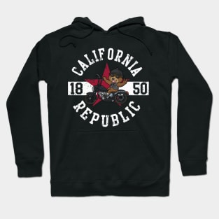 California Republic 1850 Biker Bear Motorcycle Hoodie